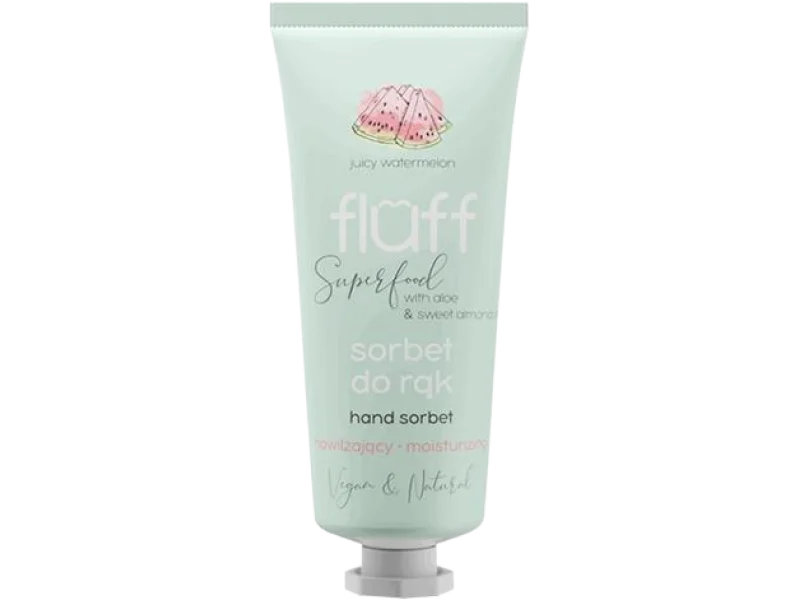Fluff nawilżający sorbet do rąk, smak soczysty arbuz, krem, 50 ml