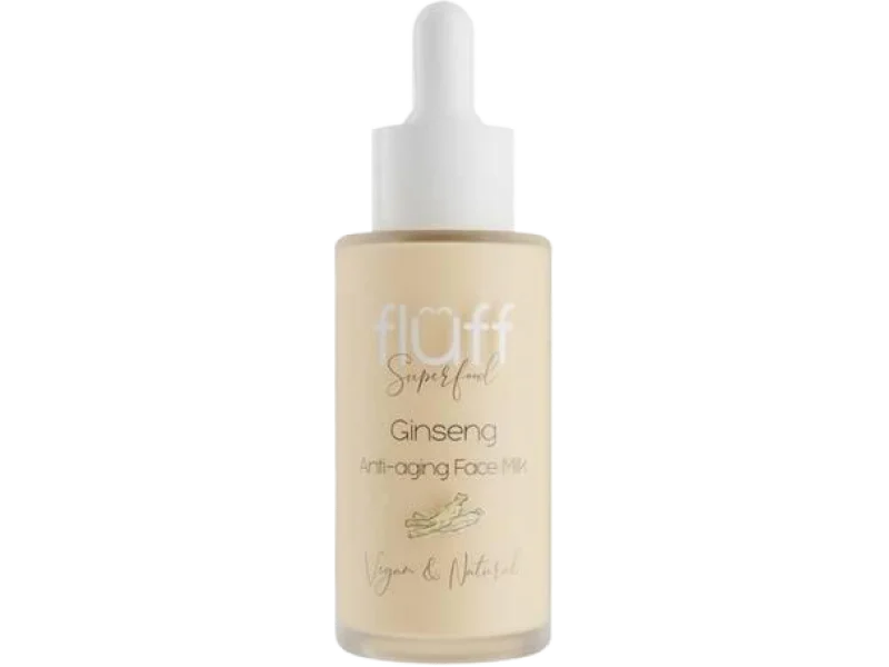 FLUFF SUPERFOOD Mleko do twarzy – żeń-szeń, mleczko, 40 ml