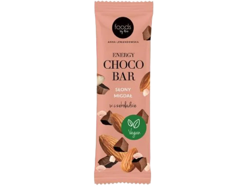 FOODS BY ANN Energy Choco Baton Słony Migdał w czekoladzie, 35 g