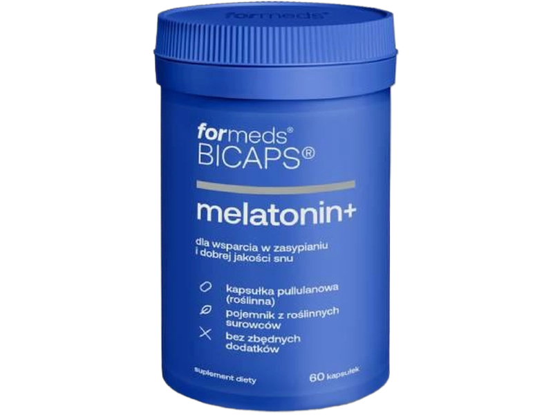 ForMeds Bicaps Melatonin+, kapsułki, 3 mg, 60 kaps.