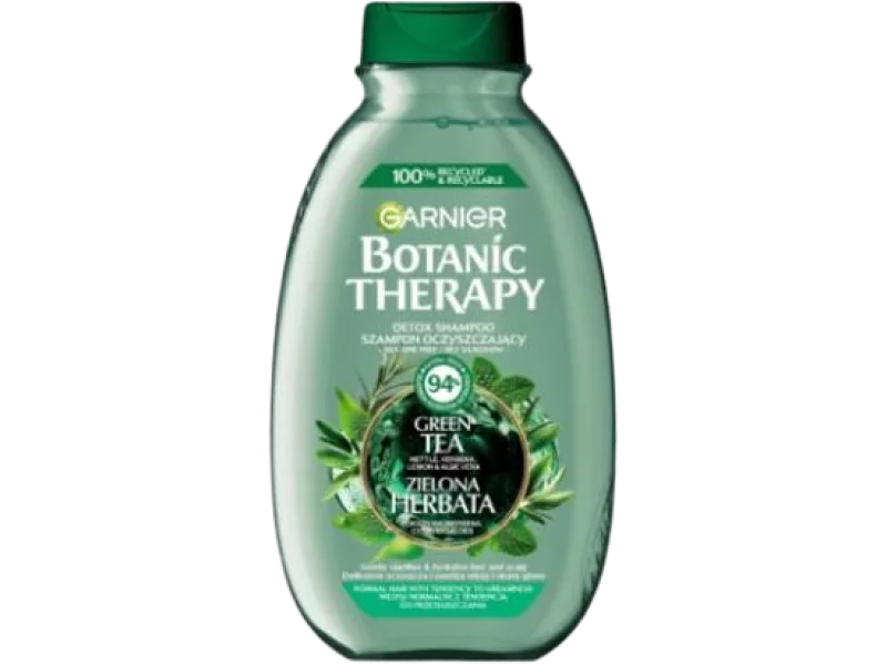 GARNIER Botanic Therapy Szampon oczyszczający do włosów przetłuszczających się Zielona herbata, 400 ml