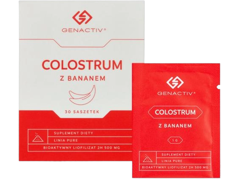 Genactiv Colostrum z bananem (Colostrigen), proszek, 30 g