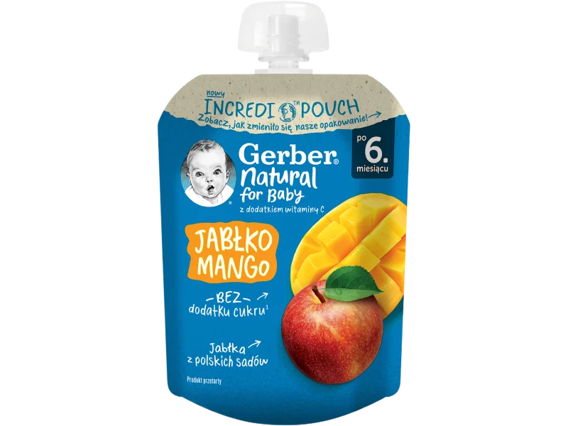 Gerber deserek jabłko mango dla niemowląt po 6. miesiącu, mus, 80 g