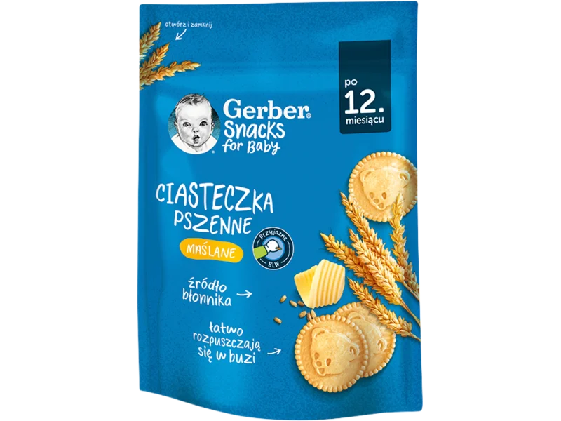 Gerber, maślane, po 12 miesiącu, ciasteczka, 150 g