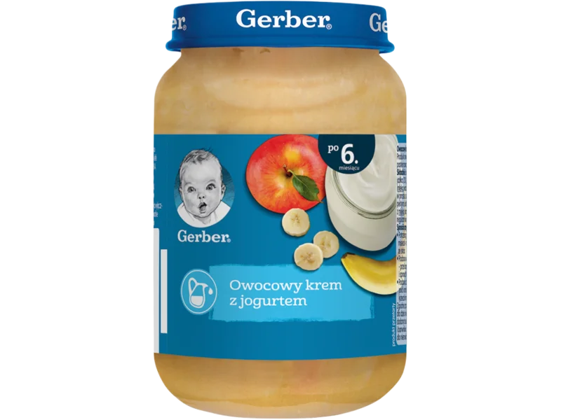 Gerber owocowy krem z jogurtem po 6. miesiącu, deser, 190 g