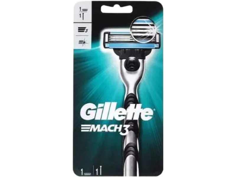 Gillette MACH3 Maszynka do golenia dla mężczyzn + 1 wkład, sprzęt medyczny, 1 szt.