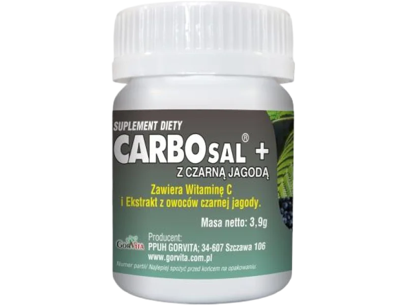 GORVITA Carbosal z czarną jagodą, kapsułki, 20 kaps.