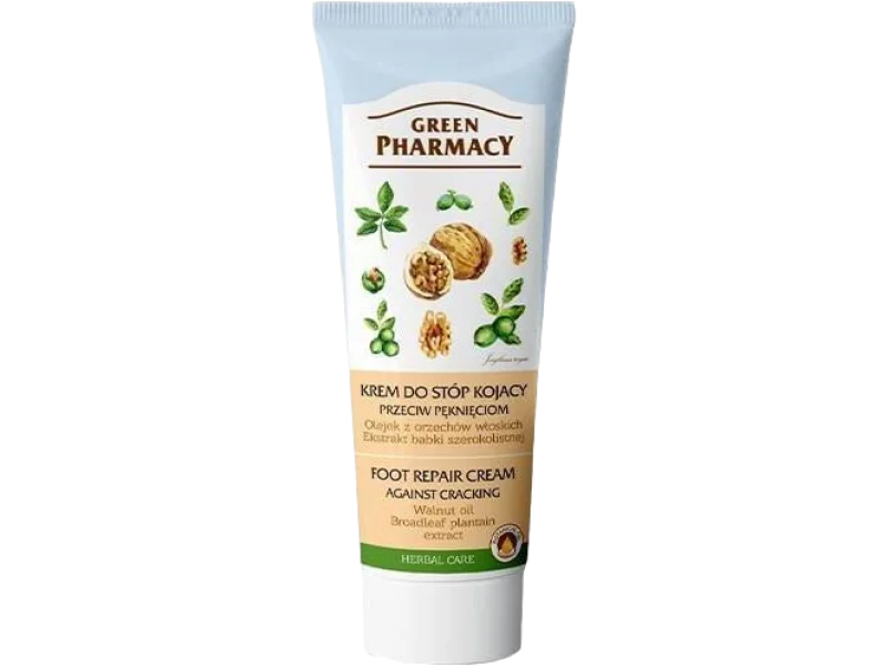 Green Pharmacy krem do stóp gojący przeciw pęknięciom, 75 ml