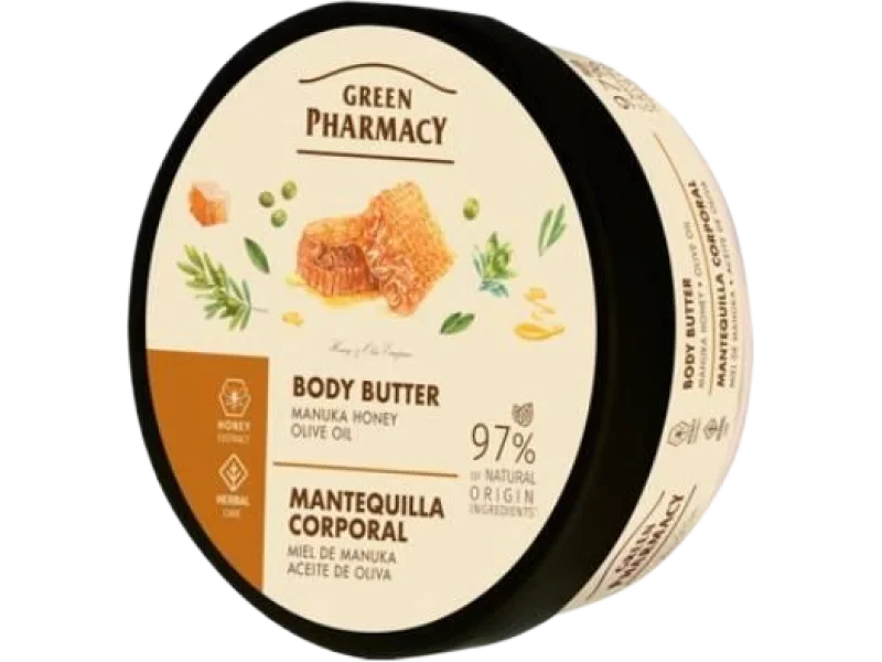 GREEN PHARMACY Masło do ciała Miód manuka i Oliwa z oliwek, 200 ml