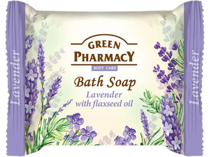 GREEN PHARMACY Mydło Lawenda i olej lniany, 100 g