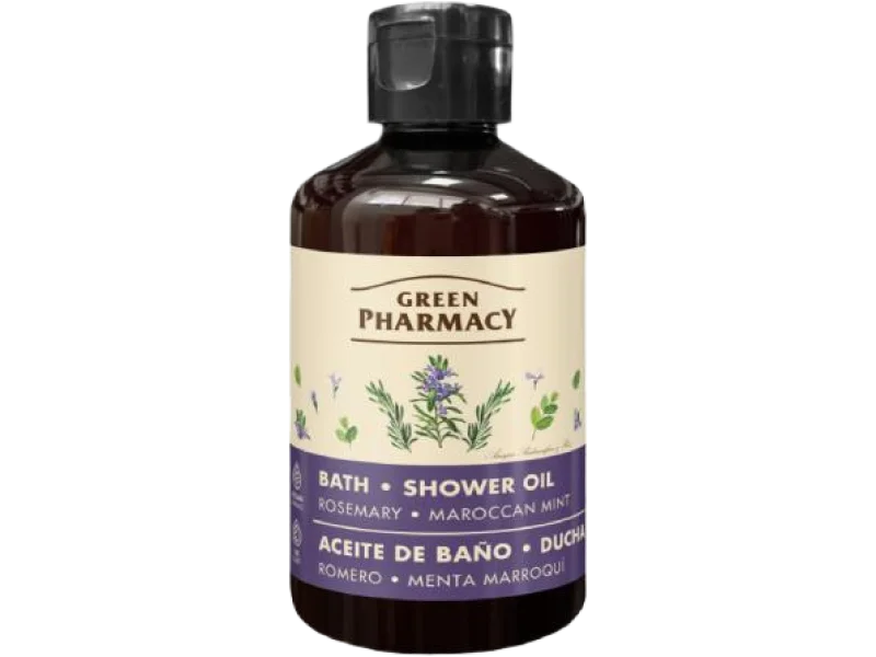 GREEN PHARMACY Olejek do kąpieli i pod prysznic, rozmaryn i marokańska mięta, 250 ml