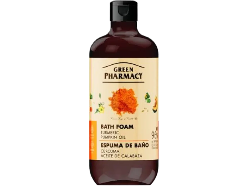 GREEN PHARMACY Pianka do kąpieli Kurkuma i Olejek dyniowy, 500 ml