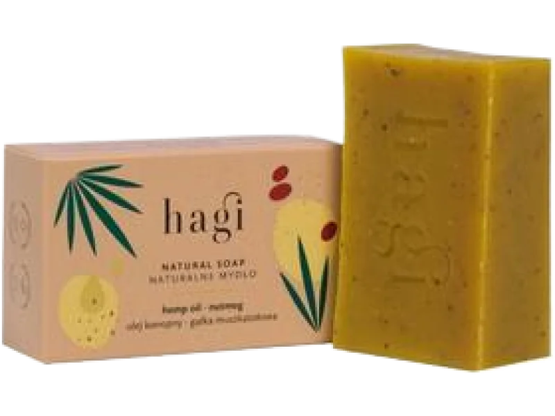 Hagi naturalne mydło z olejem konopnym i gałką muszkatołową, 100 g
