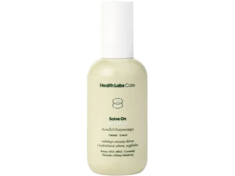 HEALTH LABS CARE Solve On AcneŻel oczyszczający do twarzy i ciała, żel, 200 ml