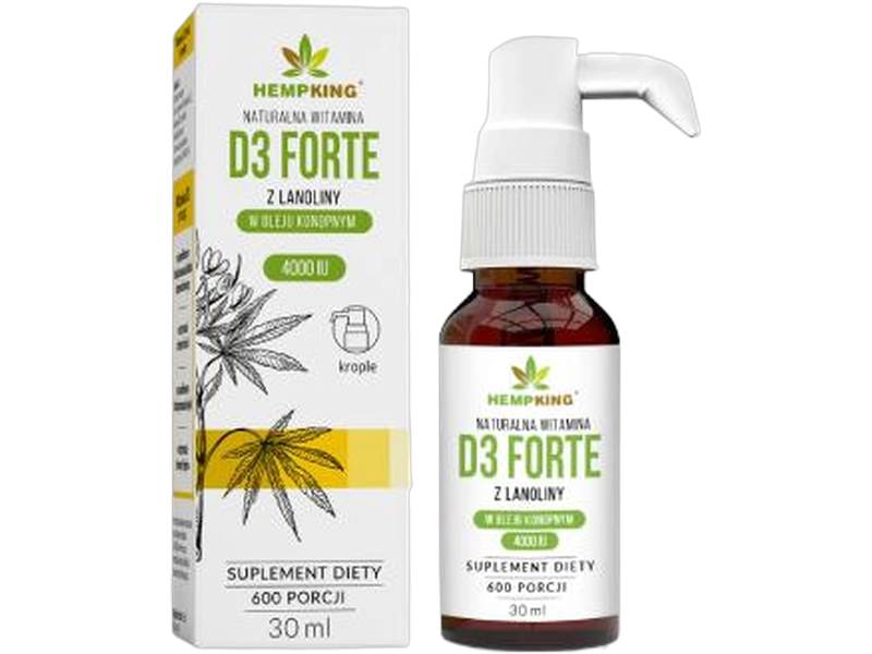 Hempking naturalna witamina D3 forte, krople, 50 µg, 30 ml