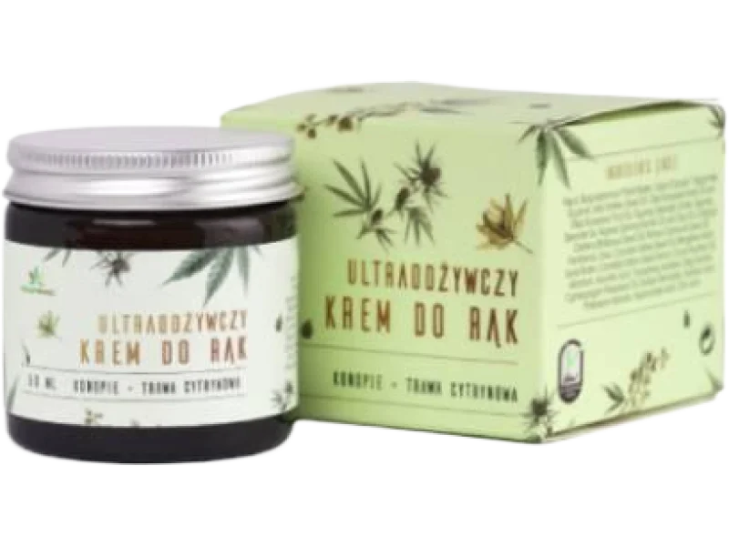 HEMPKING Ultraodżywczy konopny krem do rąk o zapachu trawy cytrynowej, 50 ml