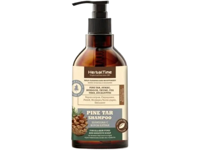 Herbal Time Pine Tar Szampon przeciwłupieżowy z dziegciem sosnowym, 240 ml