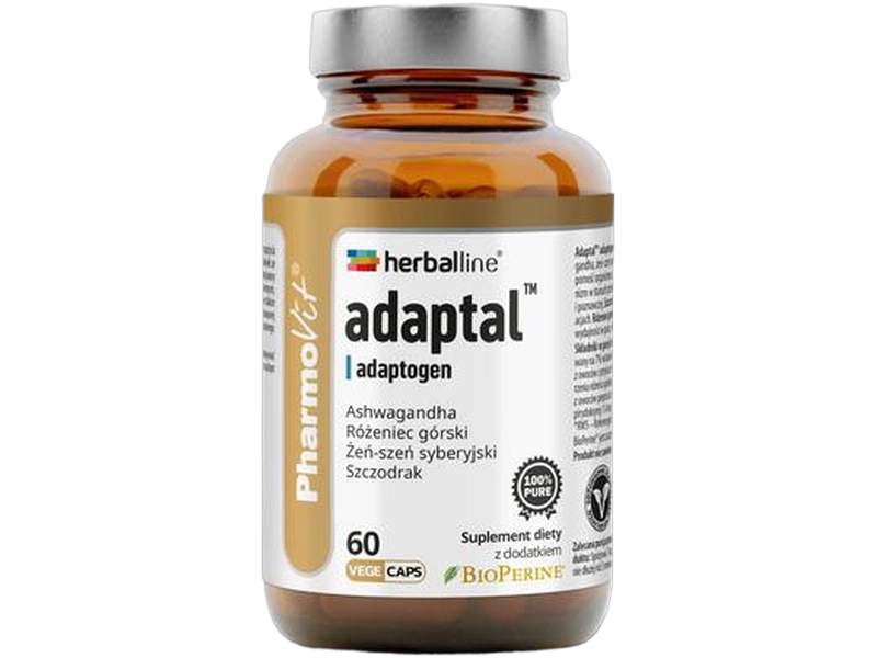 Herbaline Adaptal adaptogen z Bioperine, kapsułki, 60 kaps.