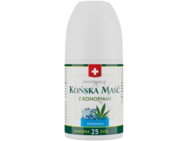 HERBAMEDICUS Roll-on Końska maść z konopiami chłodząca, 90 ml