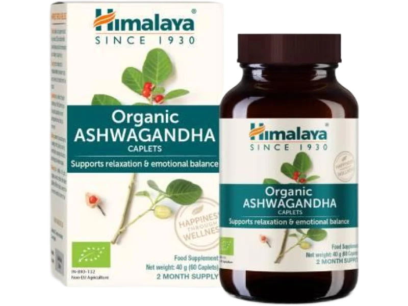 Himalaya Organic Ashwagandha, tabletki, 60 tabl.