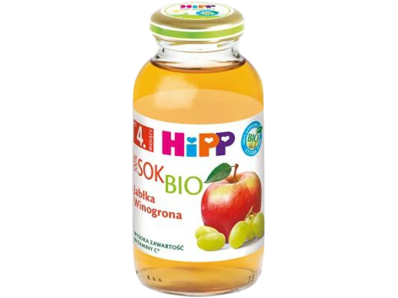 HiPP BIO Jabłka-winogrona sok 100%, 200 ml
