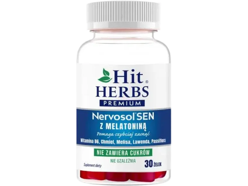 Hit Herbs Premium Nervosol Sen z melatoniną, żelki, 30 szt.