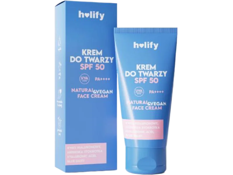 HOLIFY krem hialuronowy do twarzy SPF 50, 50 ml