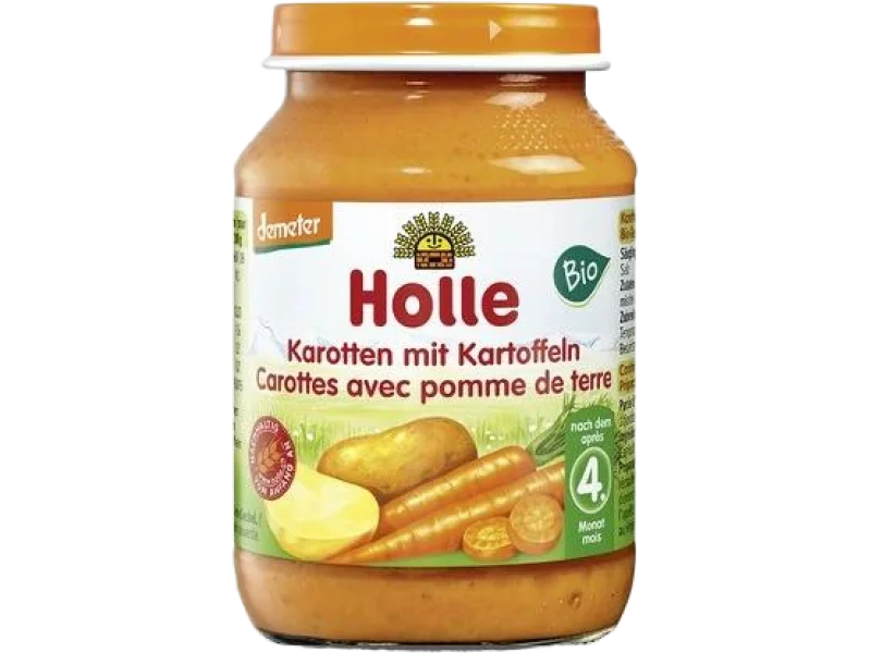 HOLLE Bio Danie dla niemowląt Marchewka i ziemniak, obiadek, 190 g
