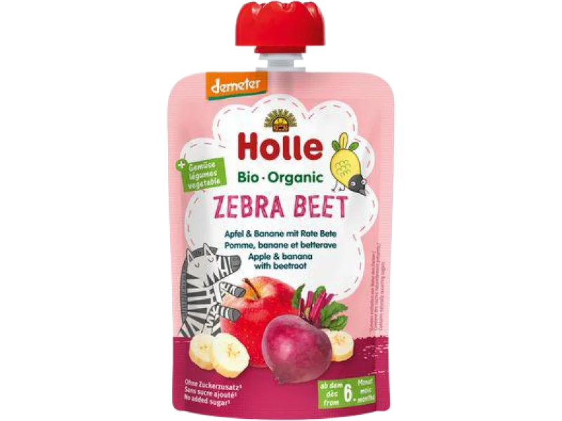 HOLLE Bio Organic Mus owocowo-warzywny jabłko, banan i burak, 100 g