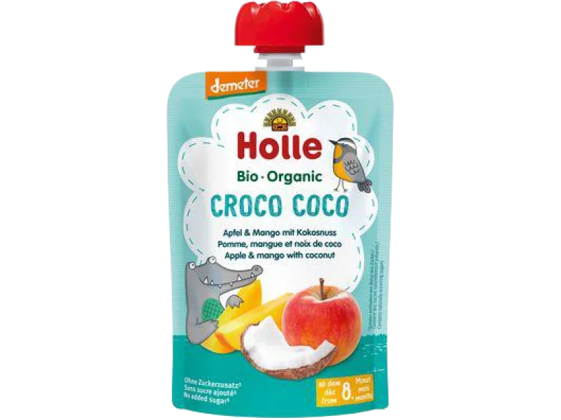 HOLLE Bio Organic Mus owocowy jabłko, mango i kokos, 100 g