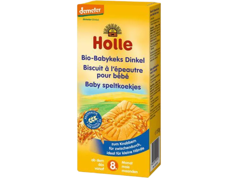 HOLLE Ciasteczka orkiszowe dla niemowląt, 150 g
