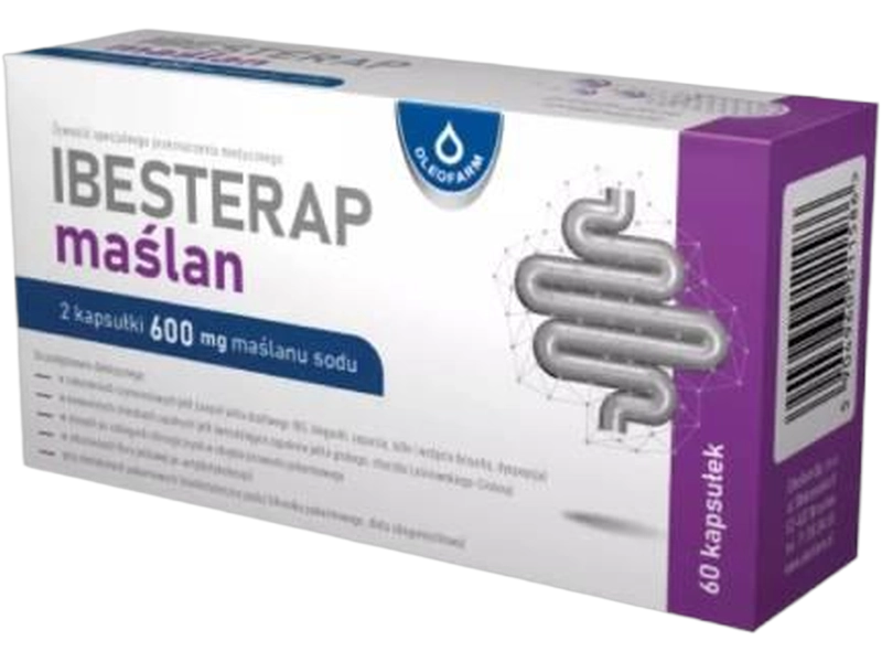 Ibesterap Maślan sodu, kapsułki, 600 mg, 60 kaps.