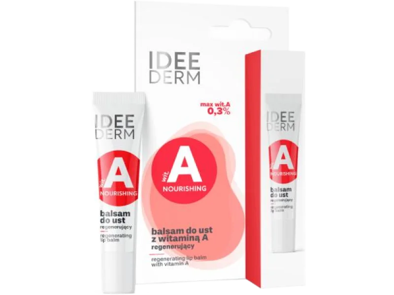 IDEE DERM Balsam do ust z witaminą A regenerujący, 12 ml