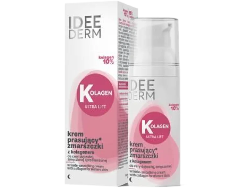 Idee Derm Krem prasujący zmarszczki z kolagenem 10% do cery dojrzałej, 50 ml