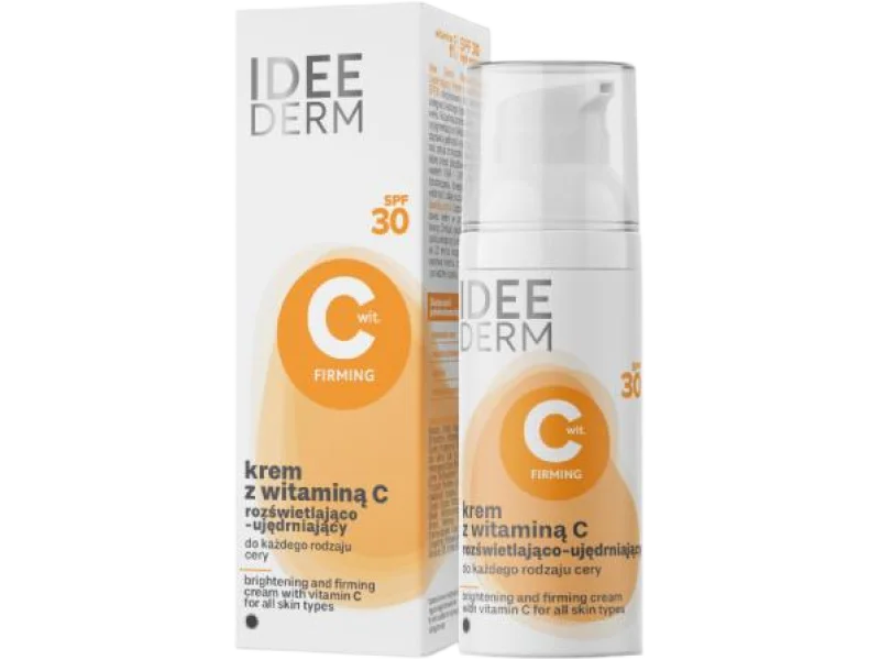 IDEE DERM Rozświetlająco-ujędrniający krem z witaminą C SPF 30, 50 ml