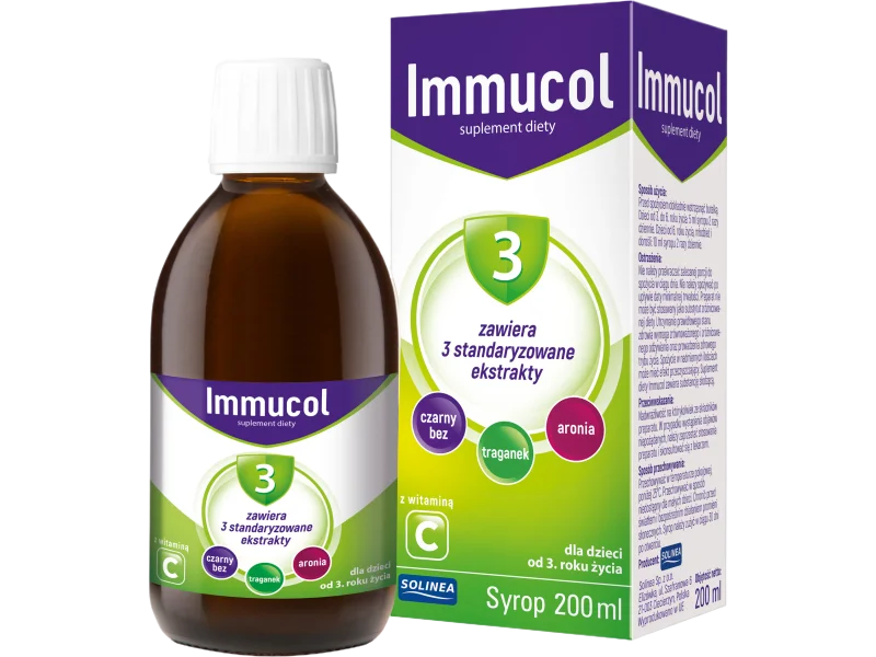 IMMUCOL 3, dla dzieci od 3. roku życia, syrop, 200 ml