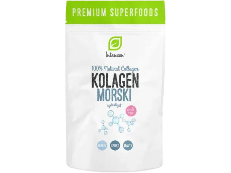 INTENSON 100% Natural Collagen Kolagen Morski Hydrolizat, proszek, 60 g
