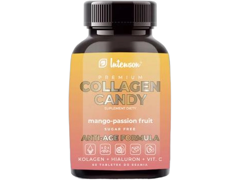 Intenson Collagen candy, smak mango-marakuja, tabletki do ssania, 60 tabl.