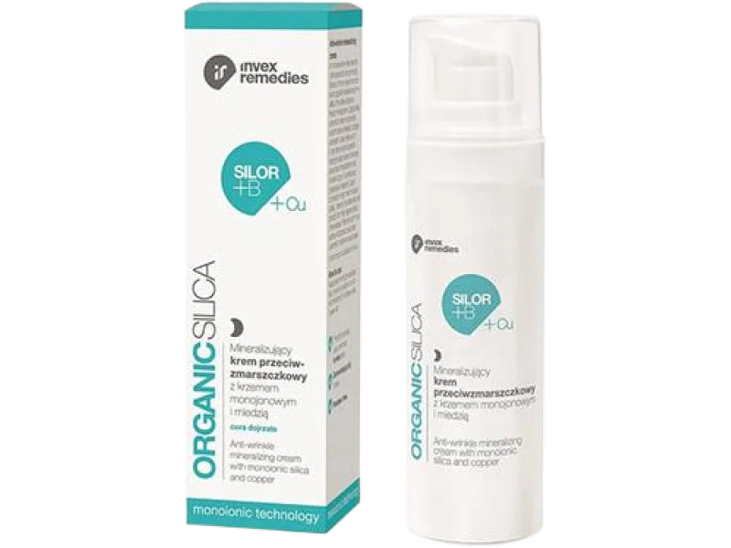 Invex Remedies Organic Silica Silor +B +Cu przeciwzmarszczkowo – odżywczy na noc z krzemem organicznym i miedzią, krem, 30 ml