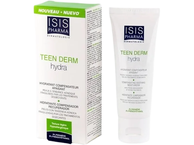 Isispharma Teen Derm Hydra krem nawilżający do skóry trądzikowej, 40 ml