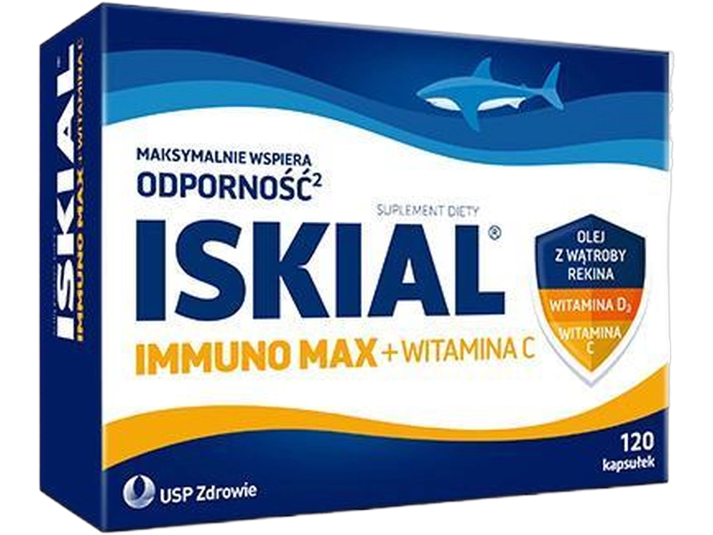 Iskial Immuno Max + witamina C, kapsułki, 120 kaps.