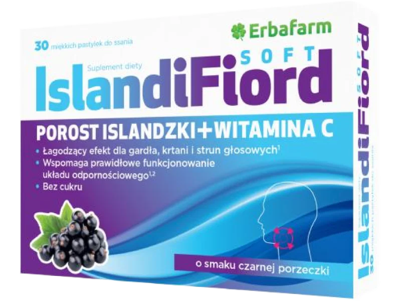 IslandiFiord Soft, pastylki do ssania, 30 szt.