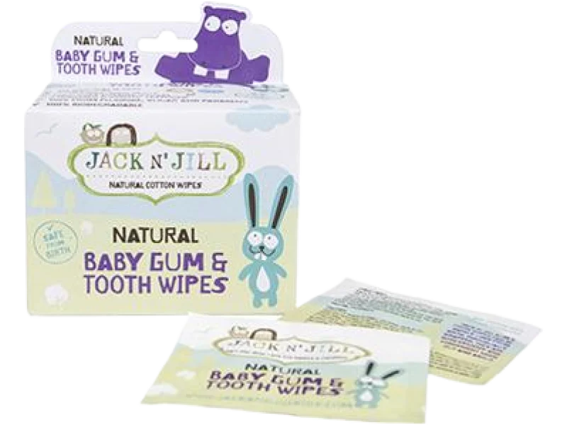 JACK N’JILL Naturalne chusteczki do mycia dziąseł dla niemowląt, 25 szt.