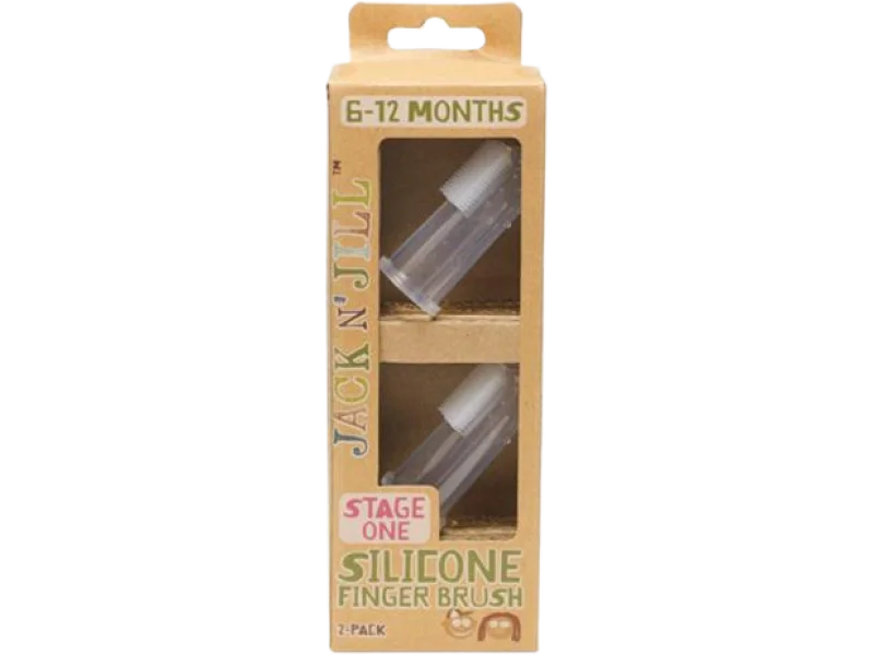 JACK N’JILL szczoteczka silikonowa na palec, 2 szt.