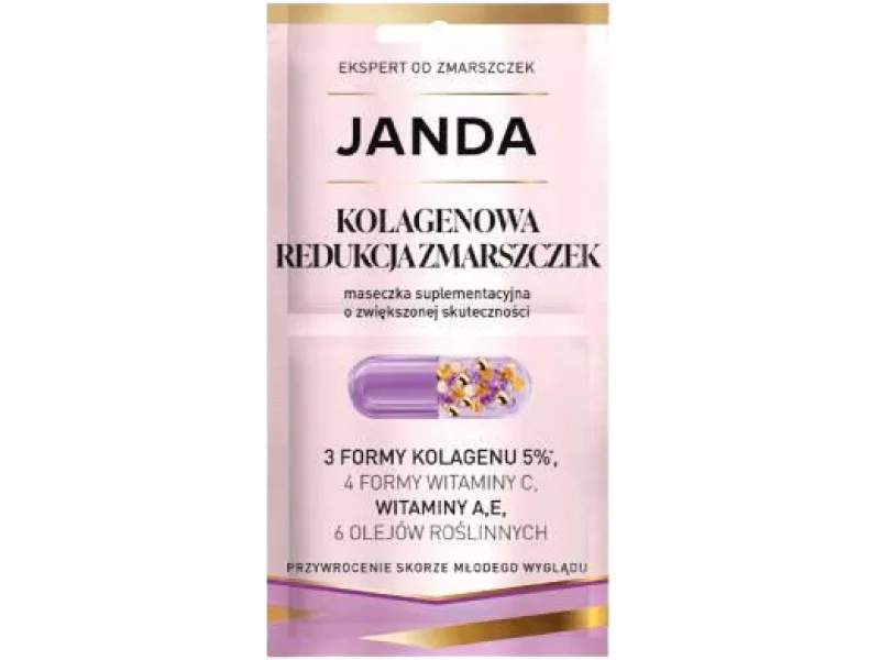 JANDA Kolagenowa Redukcja Zmarszczek Maseczka suplementacyjna, maska, 8 ml