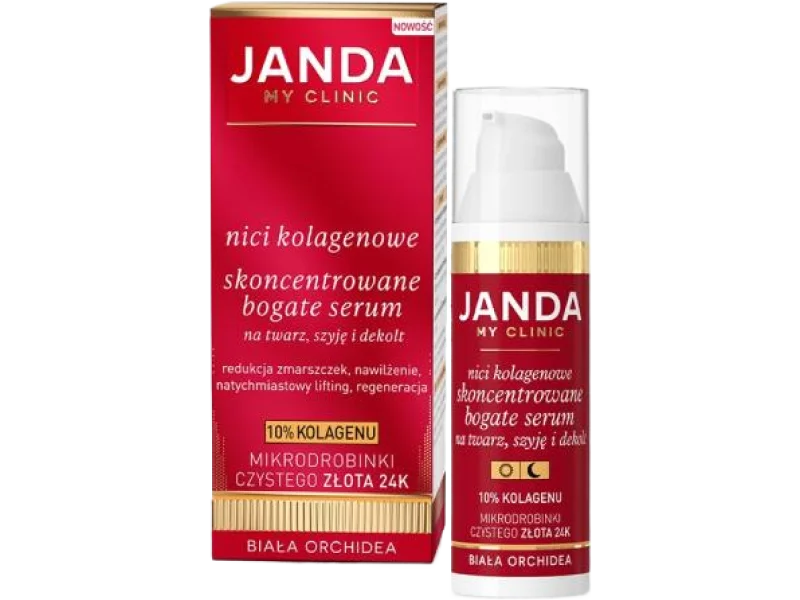 JANDA Nici kolagenowe skoncentrowane serum na twarz, szyję i dekolt, 30 ml