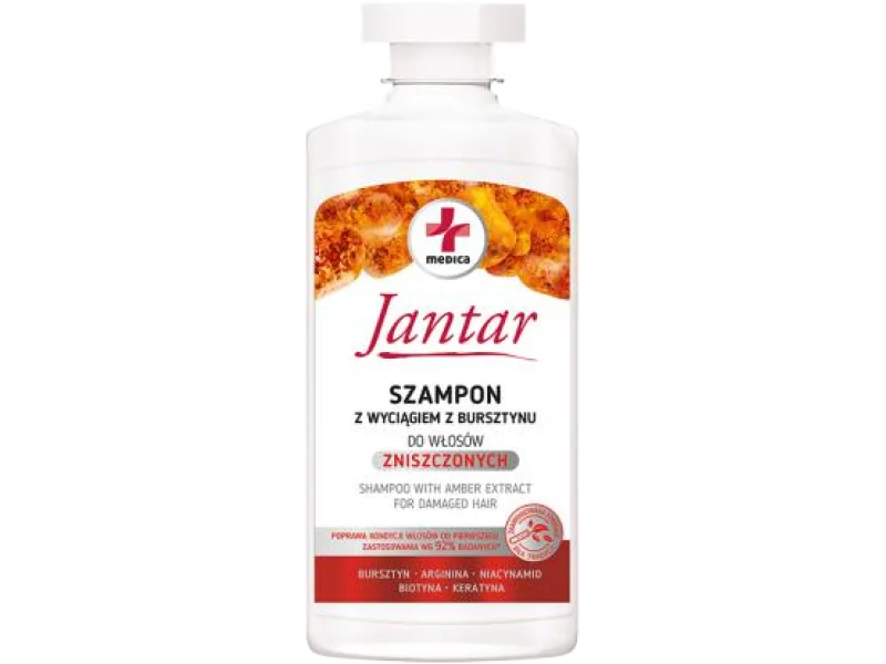 JANTAR MEDICA Szampon z wyciągiem z bursztynu, 330 ml