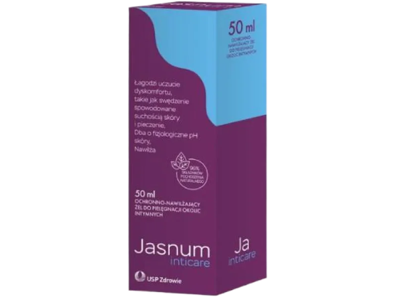 Jasnum Inticare Żel ochronno- nawilżający do pielęgnacji okolic intymnych, żel, 50 ml