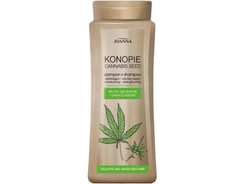 JOANNA Konopie Szampon nawilżająco-wzmacniający do włosów delikatnych, 400 ml