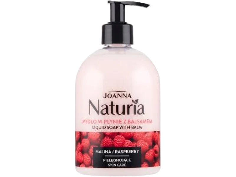 Joanna Naturia mydło w płynie z balsamem malina, 500 ml